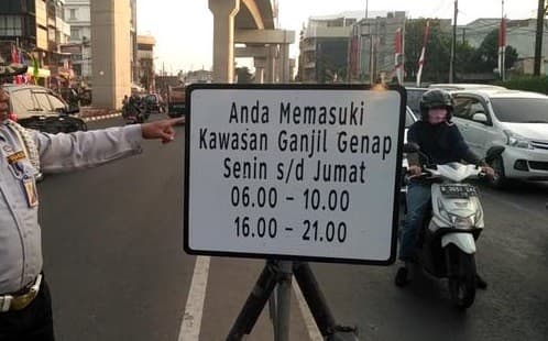 Kawasan ganjil genap (foto: istimewa)
