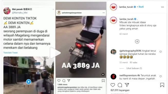 Viral Mba Ida Diburu Polisi Gegara Pamer Celana Dalam Pas Naik Motor