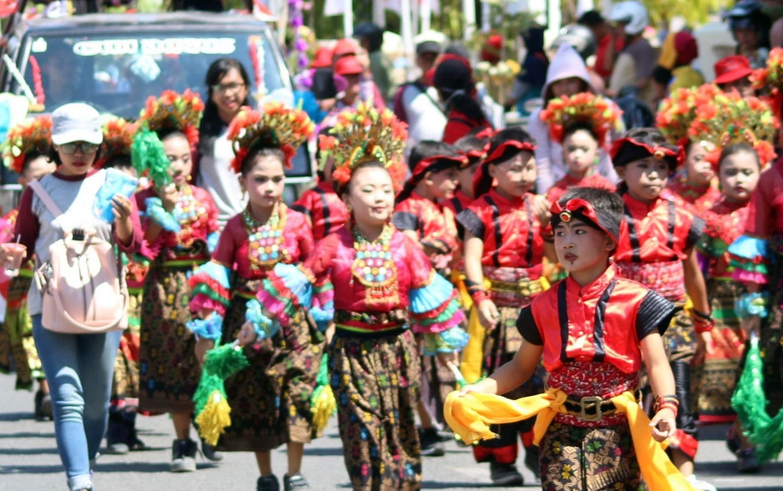 Ilustrasi anak-anak mengikuti karnaval kemerdekaan (Foto:Istimewa)