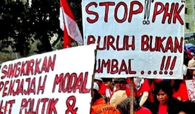 Ilustrasi Demostrasi Terkait PHK (Foto:Istimewa)