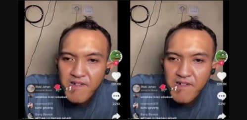 Caisar dituding pakai narkoba gegara live TikTok 24 jam.