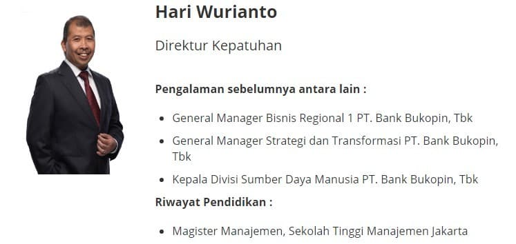 Direktur Kepatuhan Bukopin Hari Wurianto (Foto: Istimewa)