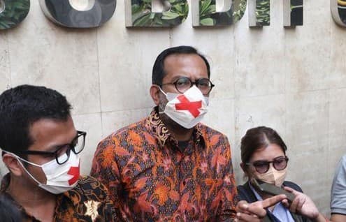 Founder Lokataru Foundation, Haris Azhar di Polda Metro Jaya (Foto: Istimewa)