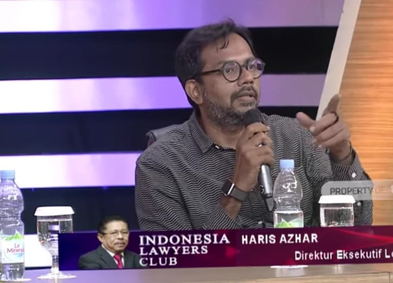 Haris Azhar dalam acara Indonesia Lawyers Club (istimewa)