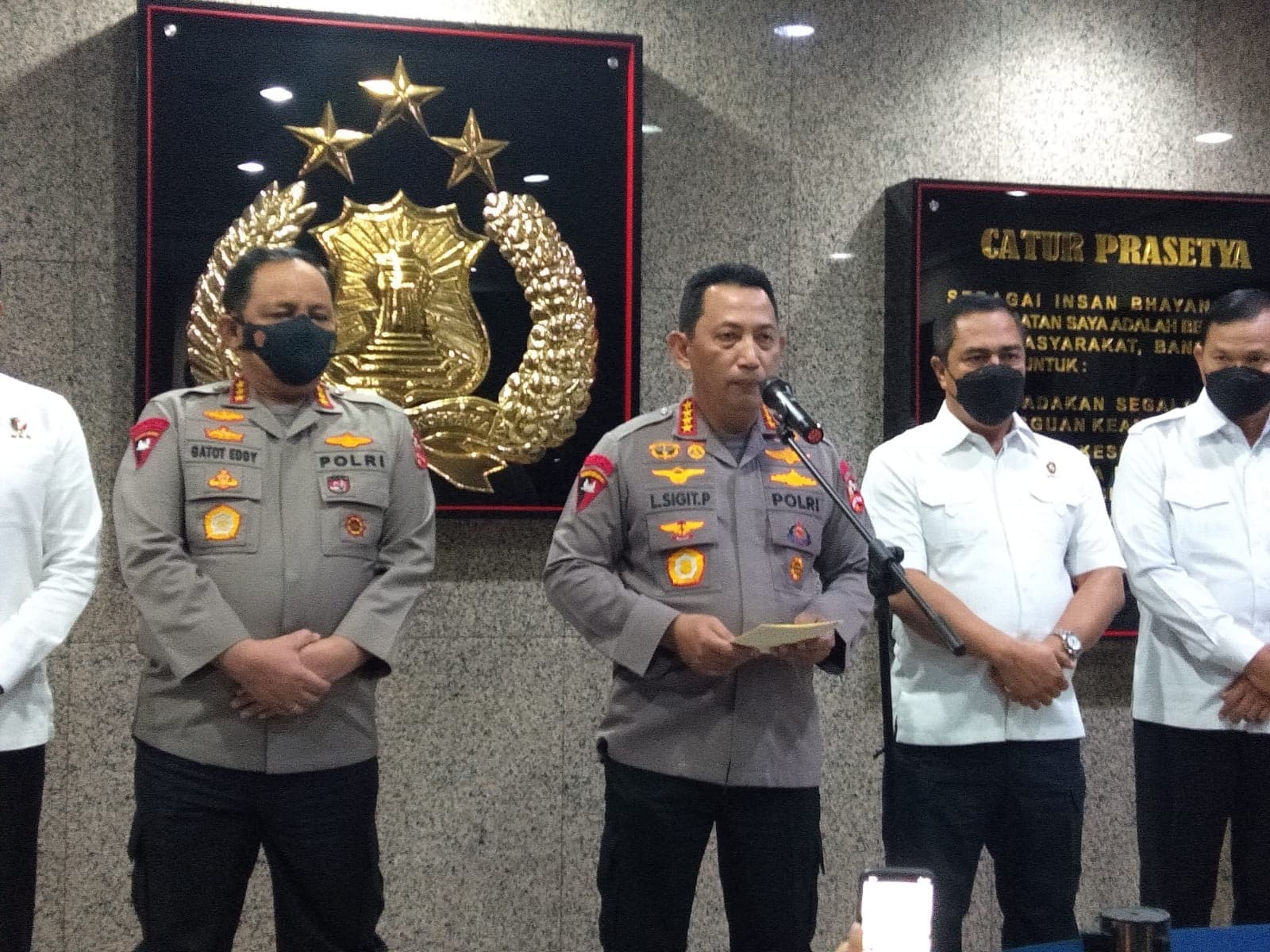 Kapolri Jenderal Listyo Sigit Prabowo di Mabes Polri pada Kamis 4 Agustus 2022 (Foto: Hastina/REQnews)