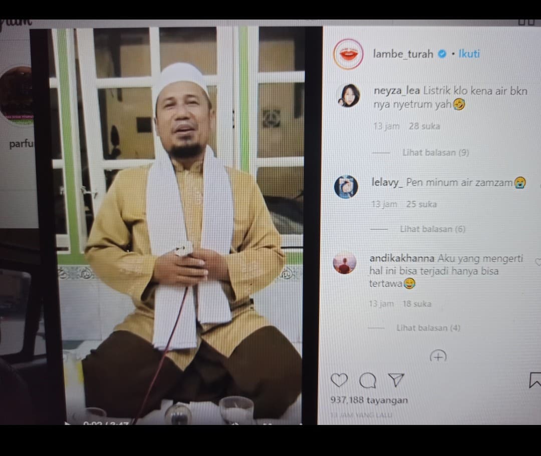 Viral Video Ustaz Isro Bongkar Rahasia Air Zamzam yang Bikin Lampu Nyala