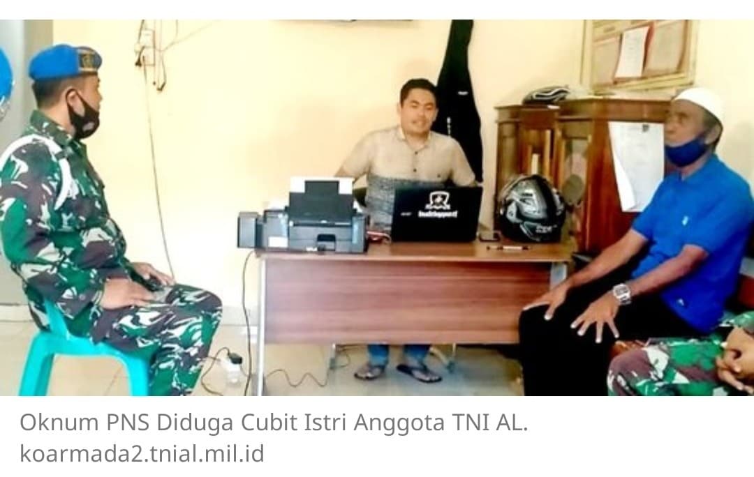 Hasanuddin nekat cubit pipi istri TNI (Foto: Istimewa) 