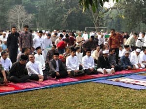  Presiden Jokowi salat Iduladha 1440 H di Lapangan Astrid, Kebun Raya Bogor (Foto: Setpres)