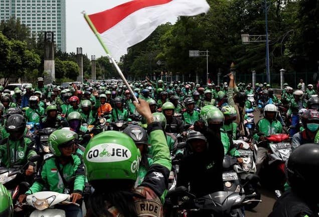 Aksi Demo Driver Gojek