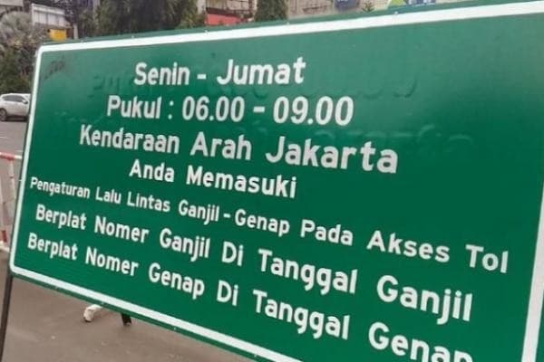 Ilustrasi ganjil-genap di Jakarta