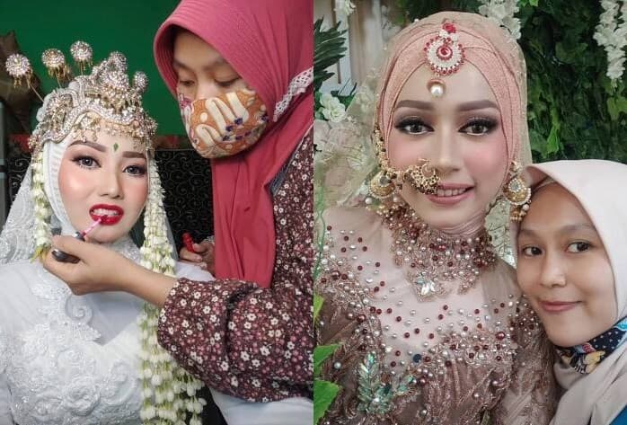 Hasil makeup karya Kanti Utami, ibu muda di Brebes yang gorok anaknya. (Foto: Facebook)