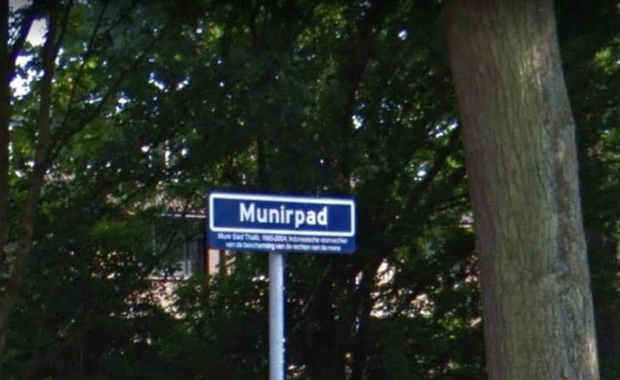 Jalan Munir di Belanda (Foto: Istimewa)