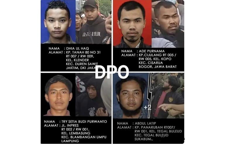 Para Pelaku yang diduga mengeroyok Ade Armando (Foto:Istimewa)