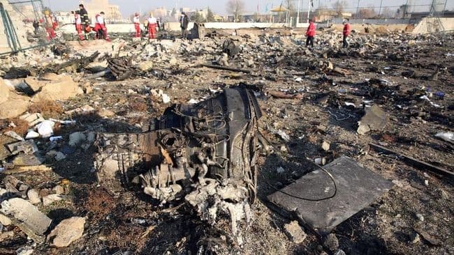 Pesawat Ukraina jatuh di Bandara Internasional Imam Khomeini, Teheran, Iran pada Rabu 8 Januari 2020