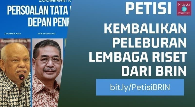 Petisi Kembalikan Peleburan Lembaga Riset dari BRIN