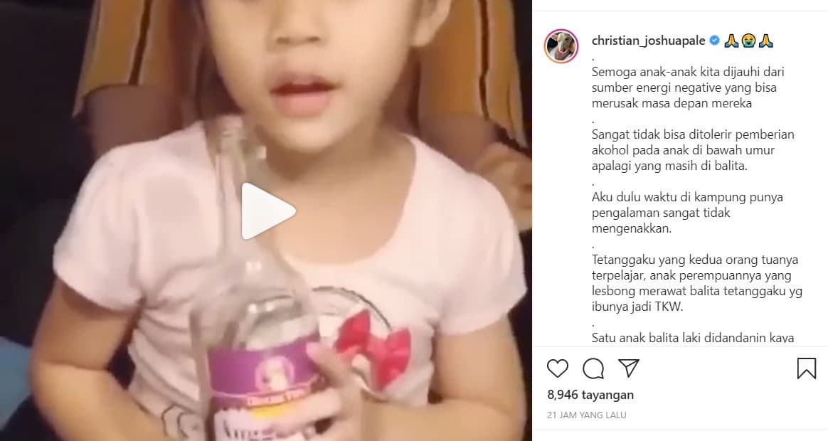 Artis Bigo Viralkan Balita Minum Anggur Merah, Pakar: Bisa Dipidana