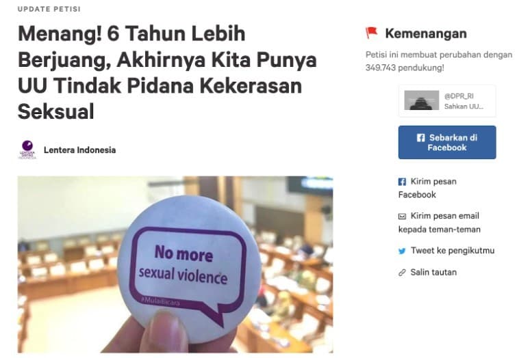 Netizen hingga artis sambut gembira UU TPKS.