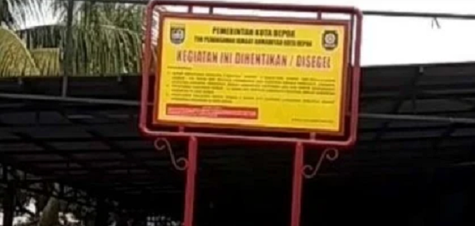 Penyegelan tempat aktivitas Ahmadiyah di Depok (Foto:Istimewa)