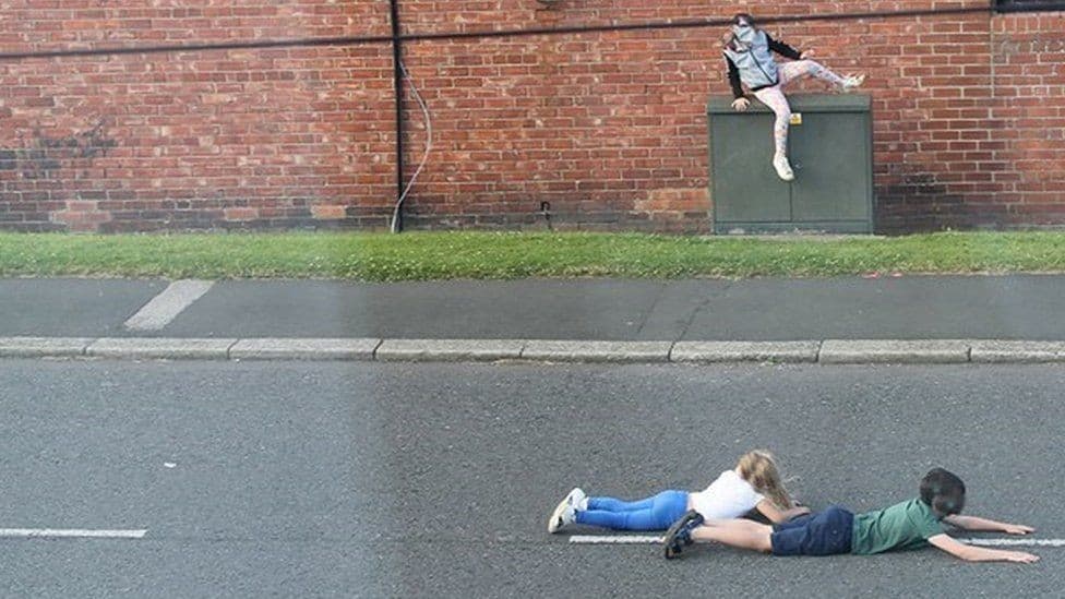 Ilustrasi anak main di jalan (Foto:NORTHUMBRIA POLICE)