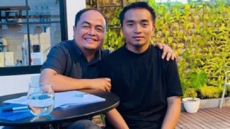 Taqy Malik bersama ayahnya Mansyardin Malik.