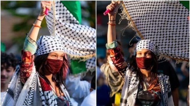 Supermodel Bella Hadid turun ke jalan bela Palestina (Foto:Istimewa)