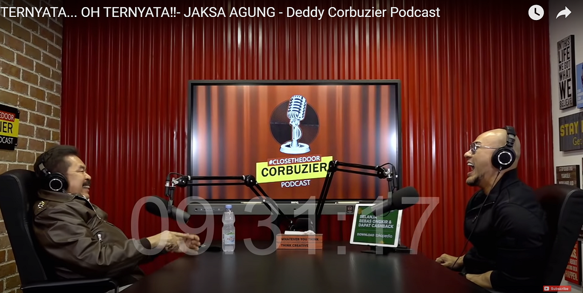 Jaksa Agung ST Burhanuddin di podcast Deddy Corbuzier (Foto: Youtube Deddy Corbuzier)