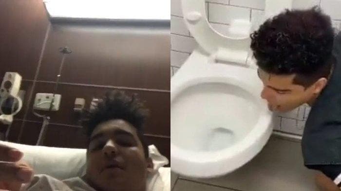 Influencer California, Larz terjangkit virus corona  Corona Challange (Foto:Istimewa) setelah ikut  