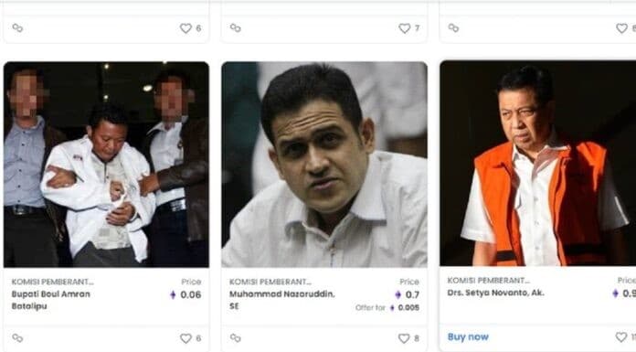Foto Koruptor dijual di NFT (Foto:detik)