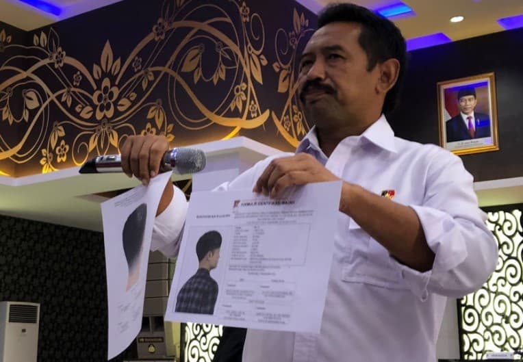 Polda Jabar merilis sketsa pelaku kasus pembunuh ibu dan anak di Subang pada Rabu, 29 Desember 2021.