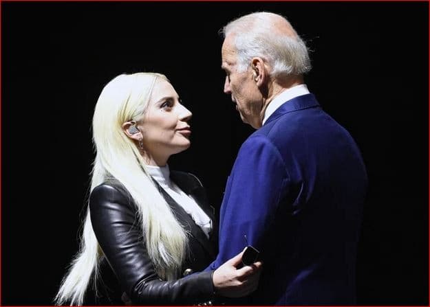 Lady Gaga dan Joe Biden. Foto: New York Post