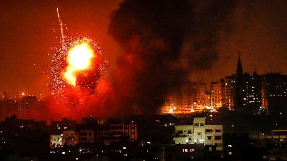 Ilustrasi serangan Israel di Gaza