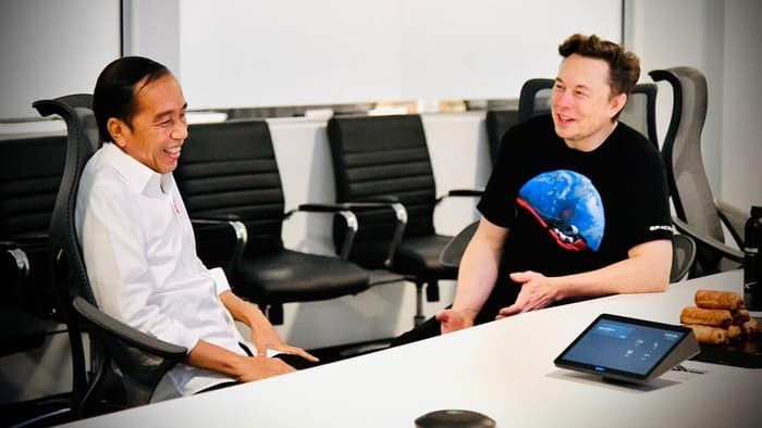 Presiden RI Joko Widodo dan Elon Musk (Foto: Biro Pers Sekretariat Presiden)