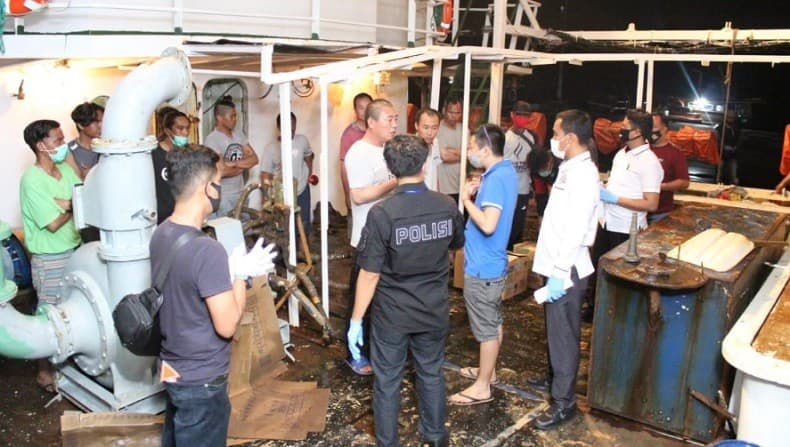 Polisi tangkap kapten kapal (Foto:Istimewa)