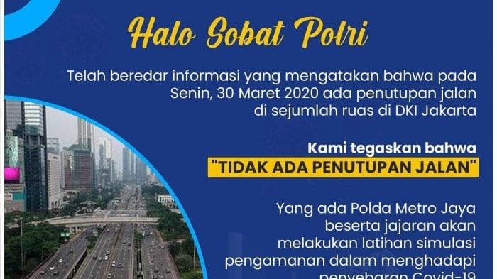 Polisi lakukan simulasi penutupan Akses keluar masuk Jakarta (Foto:Istimewa)