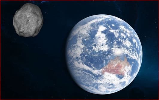 Salah satu asteroid yang melintasi Bumi pada hari pertama tahun 2021. Foto: rt.com
