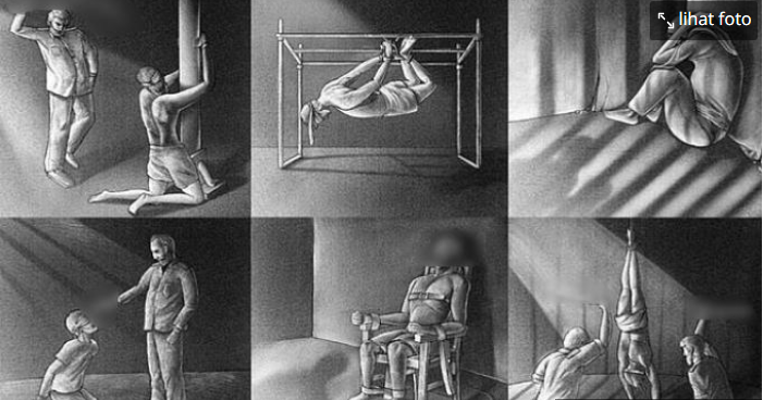 ilustrasikan penyiksaan yang dilakukan aparat Iran (Foto:Istimewa)