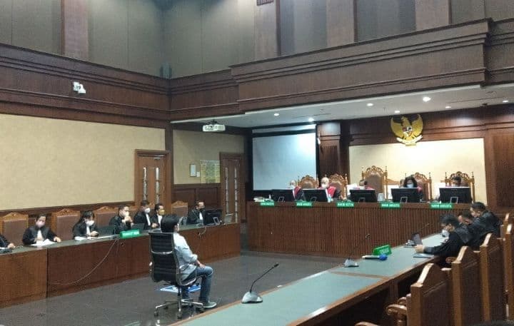 Persidangan vonis Presiden Komisaris PT Trada Alam Minera (TRAM) Heru Hidayat dalam kasus Asabri, Selasa 18 Januari 2022 (Foto: Hastina/REQnews)