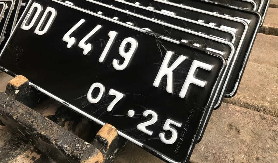 Plat kendaraan bermotor (Foto: Istimewa)