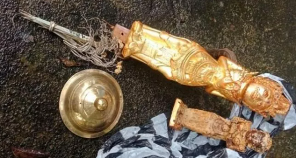 Ilustrasi pratima berlapis emas (Foto:Istimewa)