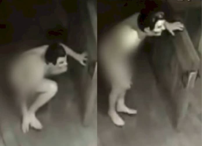 Pria bugil bertopeng menyusup ke rumah warga. (Foto: Youtube/Inside)