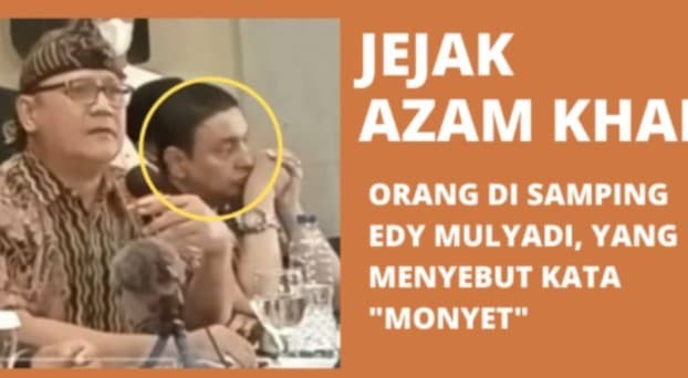 Unggahan warganet ungkap rekam jejak pria di samping Edy Mulyadi. (Foto: Twitter)