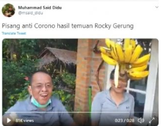 Said Didu dan Rocky Gerung dalam video menyindir pemerintah (Foto:Twitter)