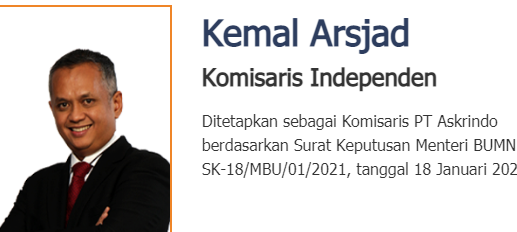 Komisaris BUMN PT Askrindo bernama Kemal Arsjad (Foto:Istimewa)