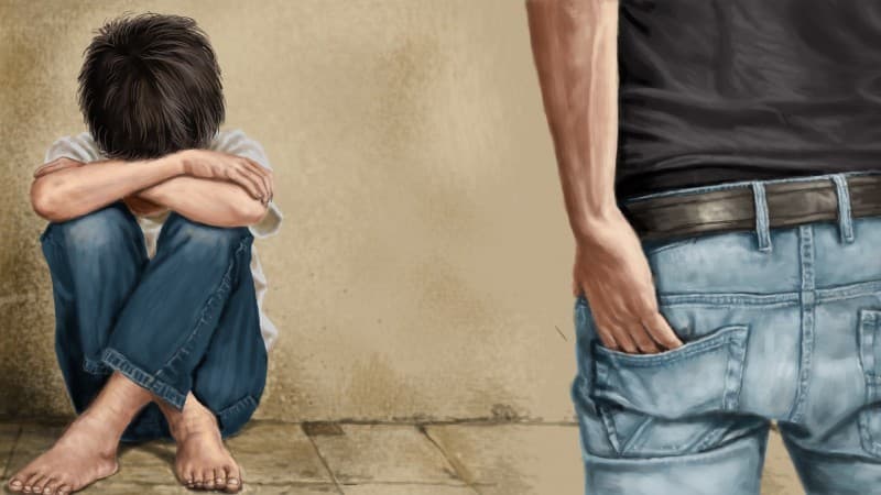 Ilustrasi pria dewasa lakukan pelecehan seksual pada anak lelaki (Foto:Istimewa)