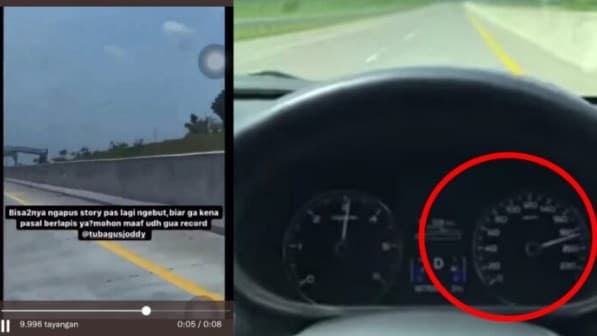 Beredar video sopir Vanessa Angel ngebut di tol sambil rekam IG Story. (Foto: Instagram)