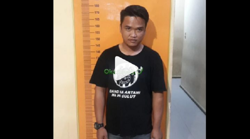 Pria yang tantang polisi (Foto:Istimewa)