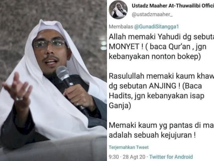 Heboh Ustaz Maaher Sebut Allah Maki Yahudi dengan Sebutan Monyet, Netizen: Ustaz Abal-abal