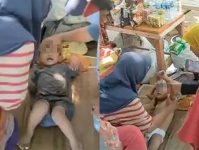 Viral balita nangis histeris di tempat wisata.