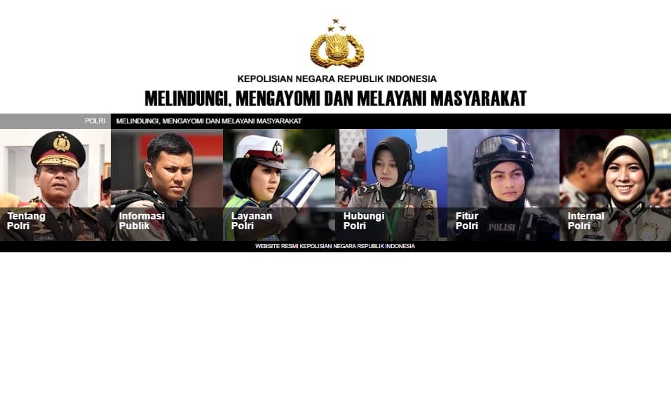 Ilustrasi laman resmi Polri