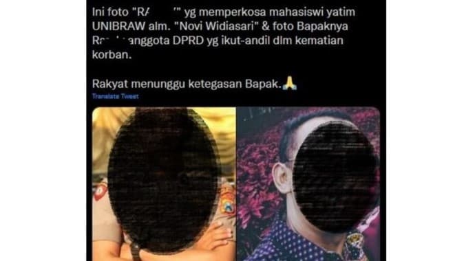Heboh Ayah Bripda Randy Diduga Anggota DPRD, Disebut-sebut Ikut Andil Atas Kematian Novia Widyasari
